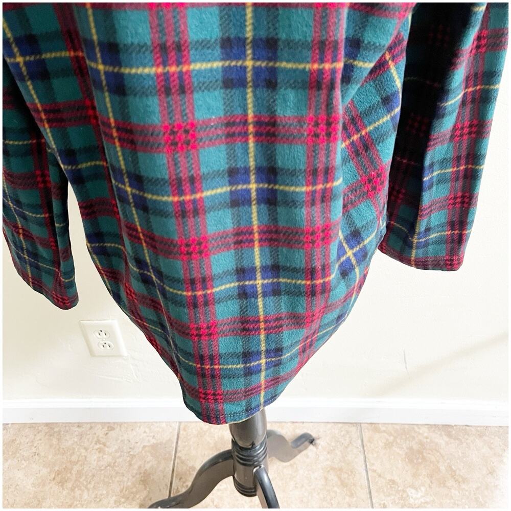 Lauren Ralph Lauren Women’s Monogram Plaid Flannel Pajama Top Button Front Med - Picture 6 of 10